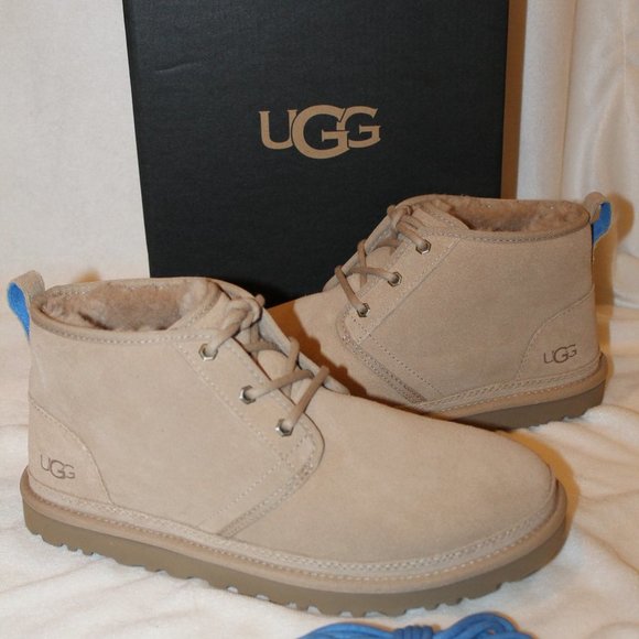 NIB UGG MEN\'S NEUMEL SUEDE SHEARLING CHUKKA‎ WINTER BOOTS SAND main image 10